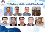 پژوهشگران قابل تقدیر دانشگاه در سال 1404